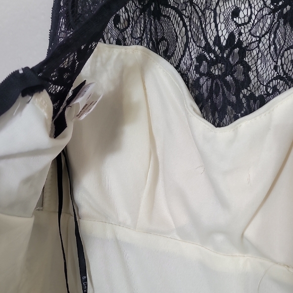 Y2K B Darlin Lace Fit & Flare Dress Size XS/S/0/2 Black Padded Cocktail - Picture 10 of 13